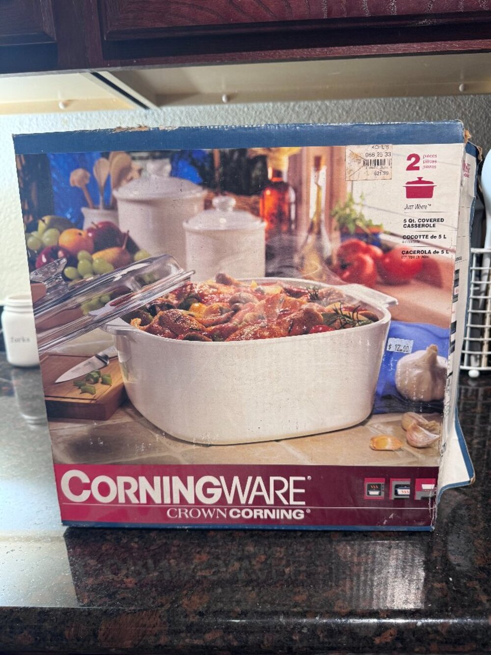 Vintage Corning Ware roaster w/ lid